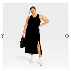 New Sleeveless Black Plus Size Dress Size 1X and 2X